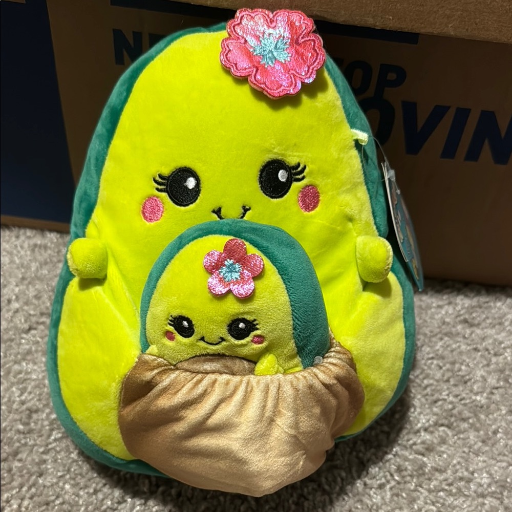 Squishmallows Avocado Plush with Flower